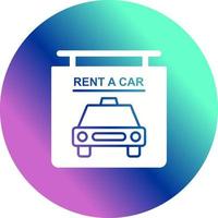 Rent a Car Vector Icon