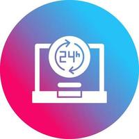 24 Hours Vector Icon