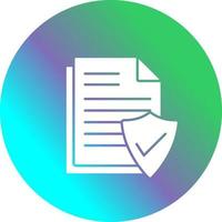 icono de vector de documento válido