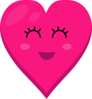 sorridente emoticon cuore con chiuso occhi png