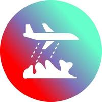 icono de vector de avión de bombero único