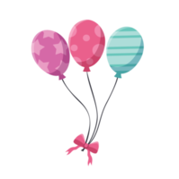balões coloridos. decoração de festa png