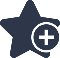 icono de estrella en colores negros. ilustración de signos favoritos. png