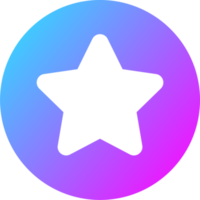 Star icon in gradient colors. Favourite signs illustration. png