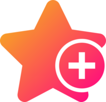 Star icon in gradient colors. Favourite signs illustration. png