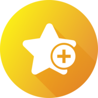 Star icon in flat design style. Favourite signs illustration. png