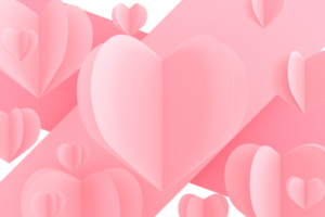 access element for Valentine's Day and Mother's Day greeting card, 3D rendering of celebrations on special days. png