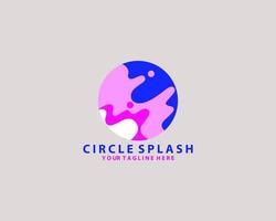 Vector illustration. Abstract colorful circle. Dynamic splash liquid shape. Background for poster, cover, banner, placard. Logo design