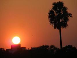 Sunset background stock photo