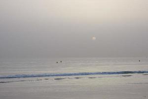 sunset and sunset on the sea photo