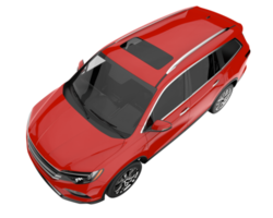 Realistic SUV isolated on transparent background. 3d rendering - illustration png