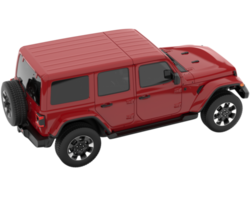 Realistic SUV isolated on transparent background. 3d rendering - illustration png