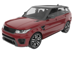 realistischer suv isoliert auf transparentem hintergrund. 3D-Rendering - Abbildung png