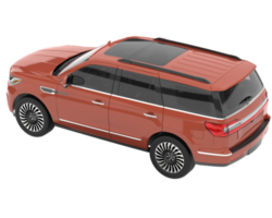 realistischer suv isoliert auf transparentem hintergrund. 3D-Rendering - Abbildung png