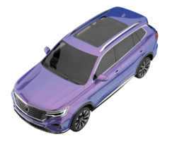 Realistic SUV isolated on transparent background. 3d rendering - illustration png