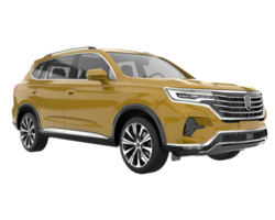Realistic SUV isolated on transparent background. 3d rendering - illustration png