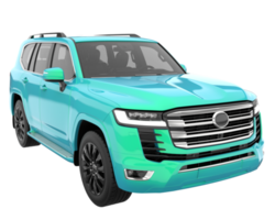 Realistic SUV isolated on transparent background. 3d rendering - illustration png