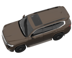 Realistic SUV isolated on transparent background. 3d rendering - illustration png