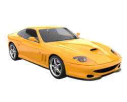 voiture de sport isolée sur fond transparent. rendu 3d - illustration png