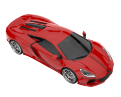 voiture de sport isolée sur fond transparent. rendu 3d - illustration png