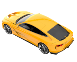 sport auto geïsoleerd Aan transparant achtergrond. 3d renderen - illustratie png