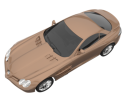 coche deportivo aislado sobre fondo transparente. Representación 3d - ilustración png