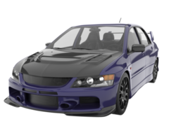 voiture de sport isolée sur fond transparent. rendu 3d - illustration png