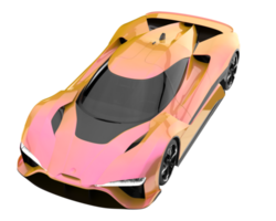 coche deportivo aislado sobre fondo transparente. Representación 3d - ilustración png