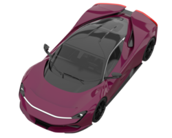 voiture de sport isolée sur fond transparent. rendu 3d - illustration png