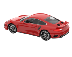 voiture de sport isolée sur fond transparent. rendu 3d - illustration png