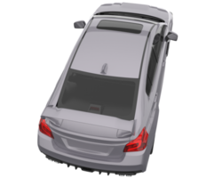 voiture de sport isolée sur fond transparent. rendu 3d - illustration png