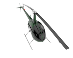helicóptero aislado sobre fondo transparente. Representación 3d - ilustración png