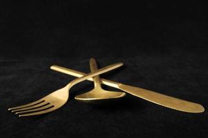 Fork, knife and spoon photo