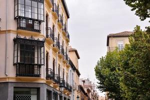 Old buildings in the city photo