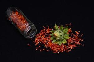 Saffron spice closeup photo