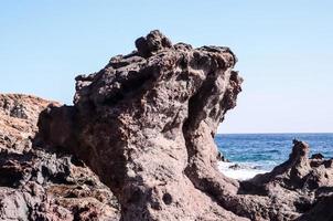 Sea rocks close-up photo