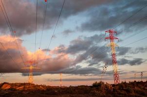 vista de poste eléctrico foto