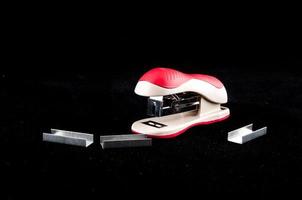 isolated stapler and staples photo