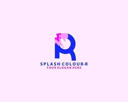 Letter R Logo Liquid. Colorful Motion Shape with Modern Flow Waves Logo. Usable for Business and Branding Logos. Flat Vector Logo Design Ideas Template Element. Eps10 Vector