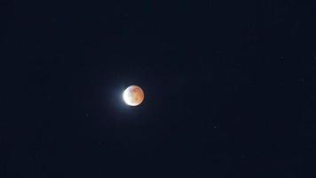 película de lapso de tiempo del eclipse lunar en 2019 video