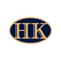 Monograma de la empresa 'hk'. hk letras iniciales de la empresa. vector