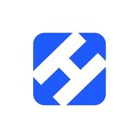 monograma de la empresa h. vector del logotipo de la empresa h con color azul.