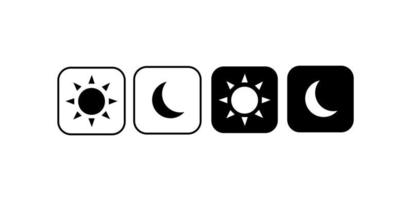 interruptor de noche de día de vector. concepto de diseño de interfaz de aplicación móvil. interruptor de modo oscuro. aplicación de gadget de modo diurno y nocturno. icono claro y oscuro. sol y luna con luz oscura. vector