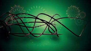 Arrière-plan animé de feux d'artifice 2d avec arrière-plan dégradé fluide et animation de lignes ondulées video