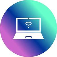 Connected Laptop Vector Icon