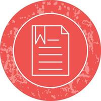 Unique Bookmarked Document Vector Icon