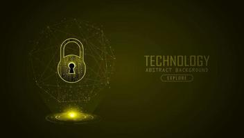 Modern Cybersecurity Technology Background with padlock vector