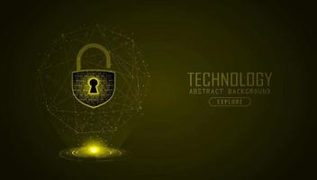 Modern Cybersecurity Technology Background with padlock vector