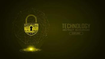 Modern Cybersecurity Technology Background with padlock vector