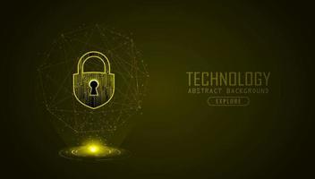 Modern Cybersecurity Technology Background with padlock vector